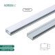 Perfil LED para Tiras LED 2m Compacto con Tapas y Cubiertas - SP05 STL003 Kosoom-Perfil