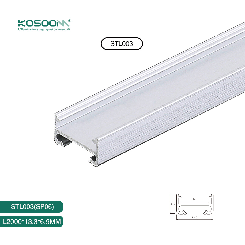 Perfil de Aluminio con Imán para Tiras LED Eficiente para una Iluminación Mejorada - SP06 STL003 Kosoom-Perfil