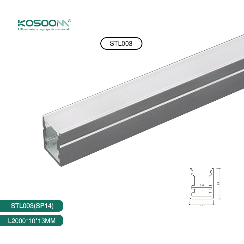 Perfiles de Aluminio Empotrables para Tiras LED para Espacios Compactos 2m - SP14 STL003 Kosoom-Perfil