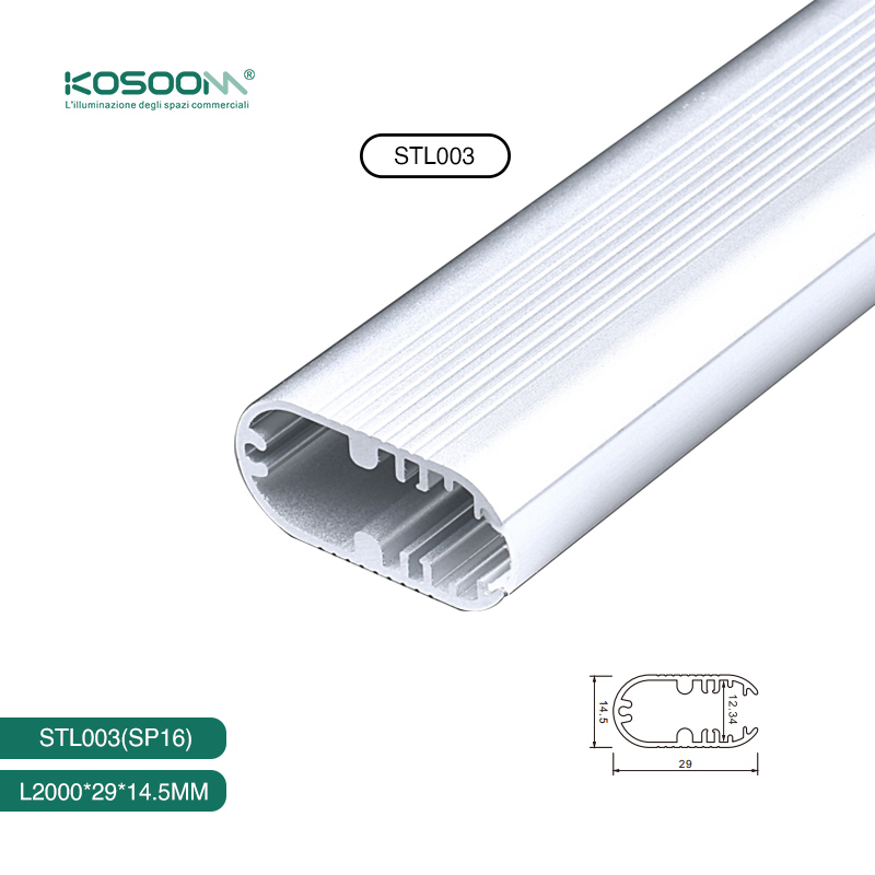 Perfiles de Aluminio para Armarios para Tiras LED Premium para una Iluminación LED Superior - SP16 STL003 Kosoom-Perfil