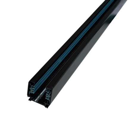 Carril Trifásico Perfil para Foco de Carril LED 3000mm Negro 2000W TRA001-AB03N Kosoom-Perfil