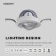 Directo de fábrica personalizado 12W de alta eficiencia Foco LED Downlight900LM Ángulo de haz 120 ° STKRD12-Kosoom-Focos LED