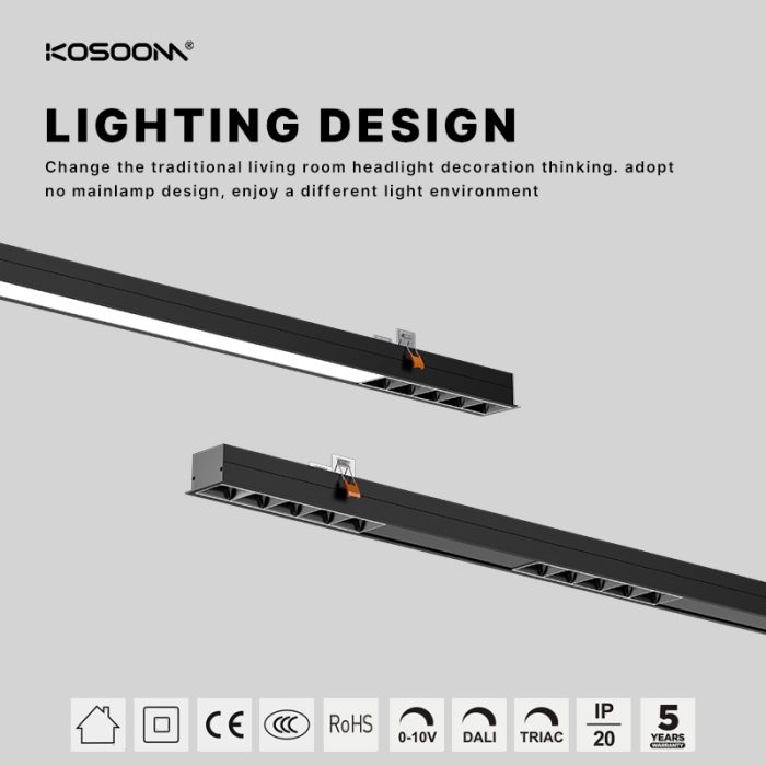 Luces lineales personalizables directamente de fábrica SL925G1 Ángulo de haz ajustable 15°/30°/45° 50W 5000LM -Kosoom