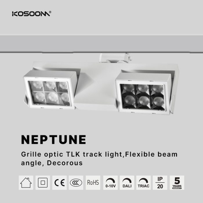 30W 2500LM para Cada Una Foco de Carril Lente Bridgelux 5050 Lifud TLKC-TLKC060 Kosoom-Focos de Carril