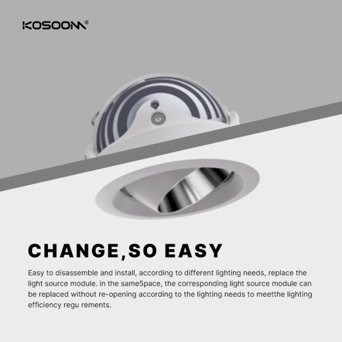 Directo de fábrica personalizado 12W de alta eficiencia Foco LED Downlight900LM Ángulo de haz 120 ° STKRD12-Kosoom-Focos LED