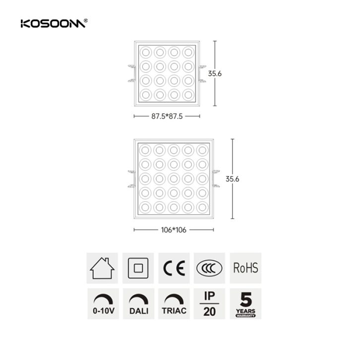 SMXM25 LED Foco Downlight Comercial Personalizable Mayorista Iluminación Interior SMX Kosoom-Downlight LED