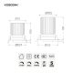 Downlight Potente LED Bridgelux V13C de 60W 5400LM con Ángulo de Iluminación Personalizable - SLW140 - Kosoom-Downlight LED