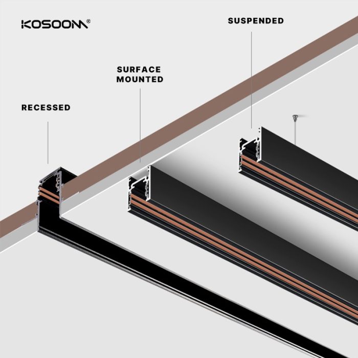 Focos de carril Iluminación de Riel de Interior Personalizable 15W 1250LM Ángulo de Haz Regulable 15°/24°/36° NCH06215-4-Kosoom-Focos de Carril