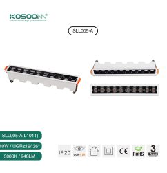 1W 3000K Iluminación lineal LED cuadrada 90LM 36° UGR＜19 SLL005-A L1001 Kosoom-Lámpara Lineal LED-Luminarias Lineales
